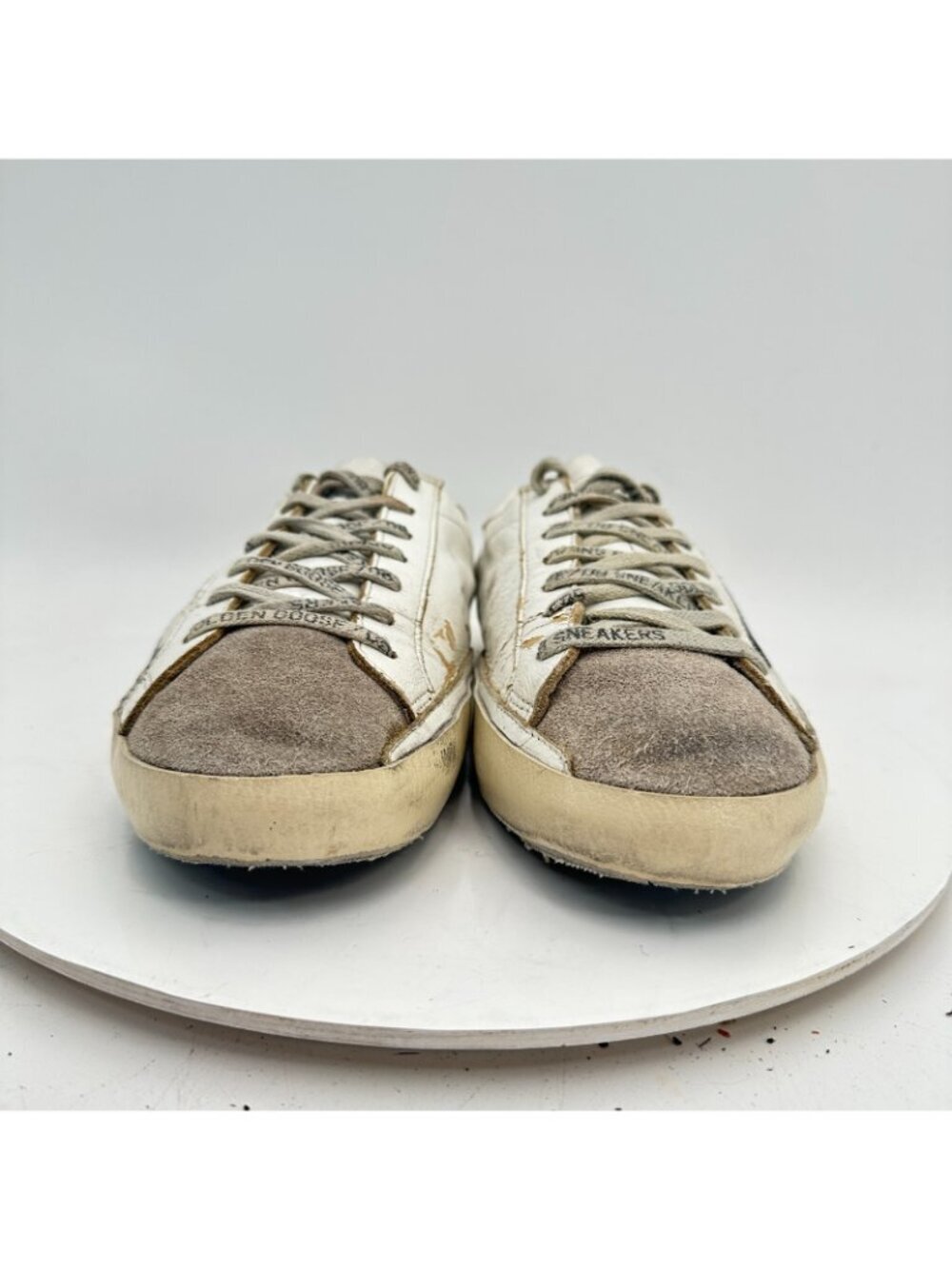 Golden Goose Men Size EU 40 US 7 White Black Leather Suede Low Top Casual Shoes - Picture 2 of 11